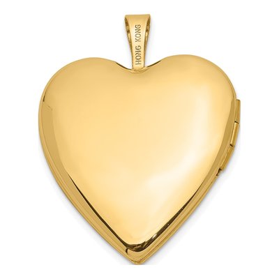 14K Yellow Gold Diamond Heart Locket – view 4