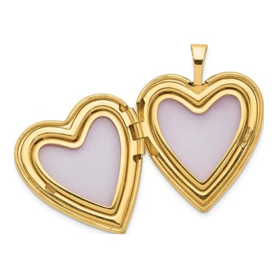 14K Yellow Gold Diamond Heart Locket – view 5
