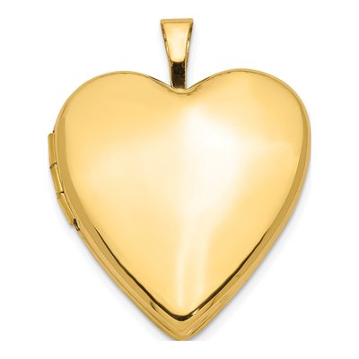 14K Yellow Gold Heart Locket