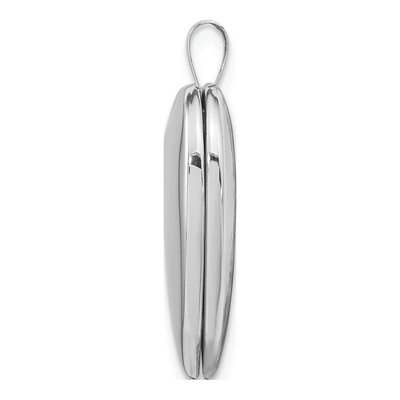 14K White Gold Heart Locket – view 3