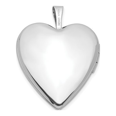 14K White Gold Heart Locket – view 4