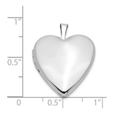 14K White Gold Heart Locket – view 6