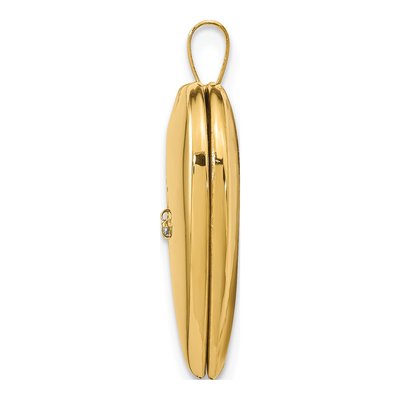 14K Yellow Gold Diamond Heart Locket – view 3