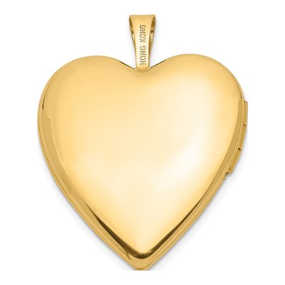 14K Yellow Gold Diamond Heart Locket – view 4
