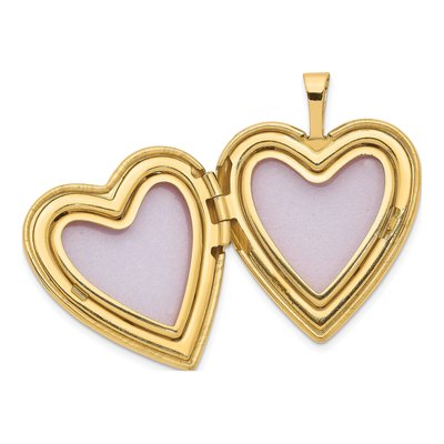 14K Yellow Gold Diamond Heart Locket – view 5