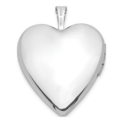 14K White Gold Diamond Star Heart Locket – view 4