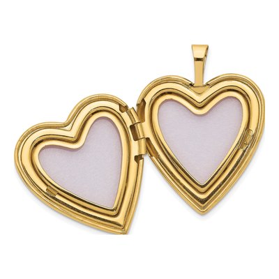 14K Yellow Gold Swirl Heart Locket – view 5