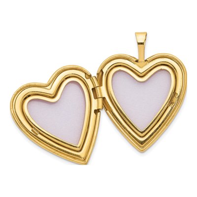 14K Yellow Gold Diamond Star Heart Locket – view 5