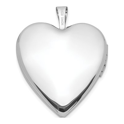 14K White Gold Diamond Star Heart Locket – view 4