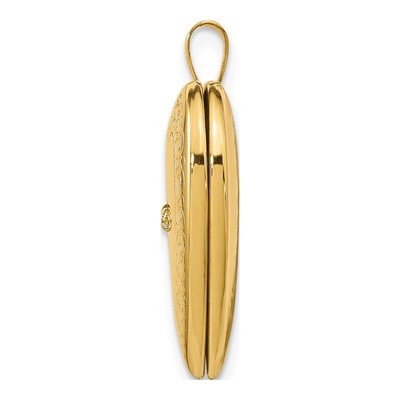 14K Yellow Gold Diamond Heart Locket – view 3