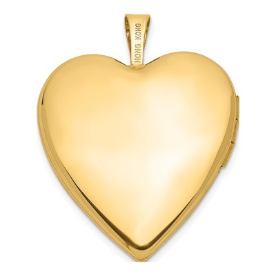 14K Yellow Gold Diamond Heart Locket – view 4