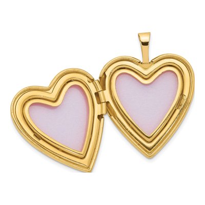 14K Yellow Gold Diamond Heart Locket – view 5