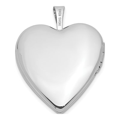 14K White Gold Diamond Heart Locket – view 4