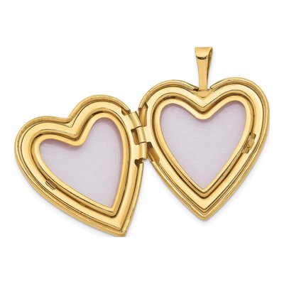 14K Yellow Gold Floral Heart Locket – view 5