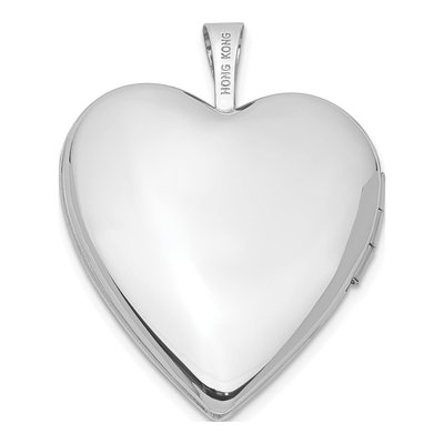 14K White Gold Heart Locket – view 4