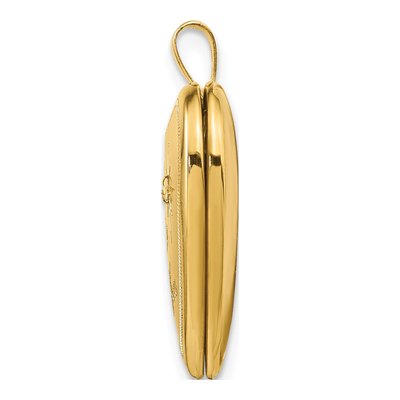 14K Yellow Gold Diamond Heart Locket – view 3