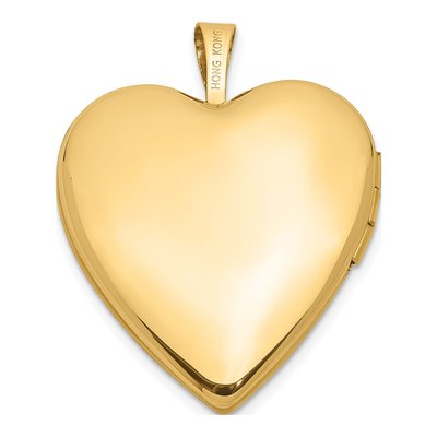 14K Yellow Gold Diamond Heart Locket – view 4