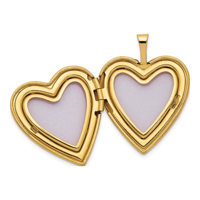 14K Yellow Gold Diamond Heart Locket – view 5