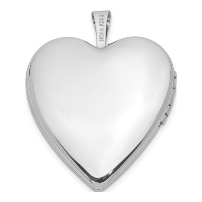 14K White Gold Enamel Heart Locket – view 4