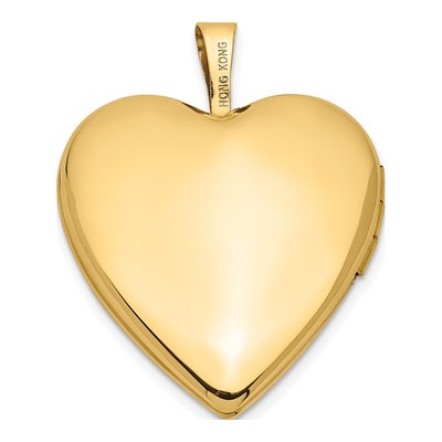 14K Yellow Gold Pink Green Enamel Heart Locket – view 4