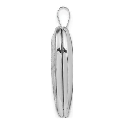 14K White Gold MOM Heart Locket – view 3