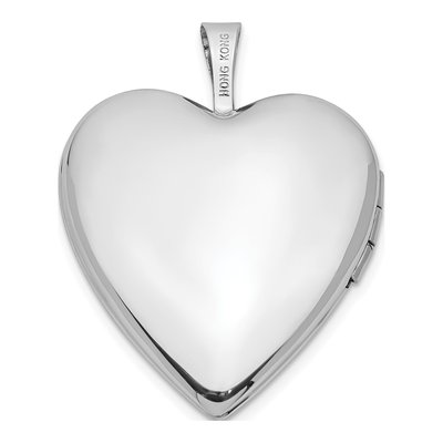 14K White Gold MOM Heart Locket – view 4