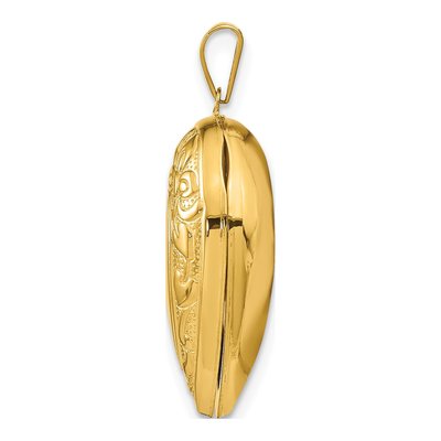 14K Yellow Gold Heart Locket – view 3