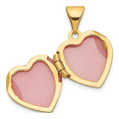 14K Two-Tone Gold Diamond LOVE Heart Locket – view 5