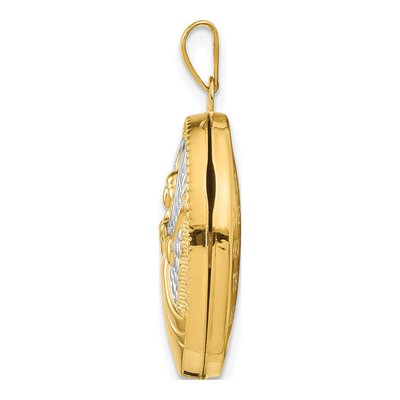 14K Yellow Gold Guardian Angel Oval Locket – view 3