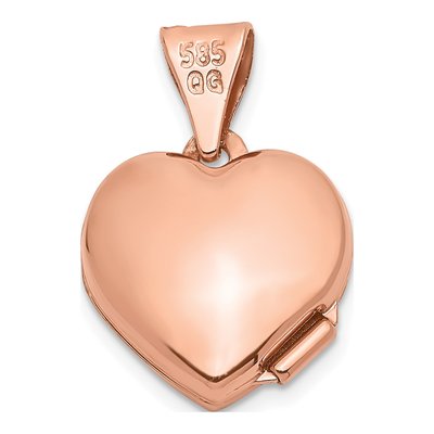 14K Rose Gold Heart Locket – view 4