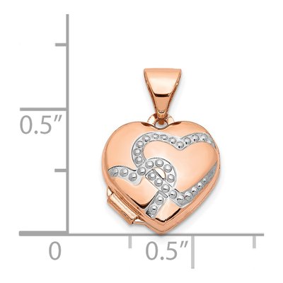 14K Rose Gold Heart Locket – view 6