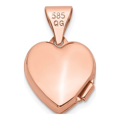 14K Rose Gold Heart Locket – view 4