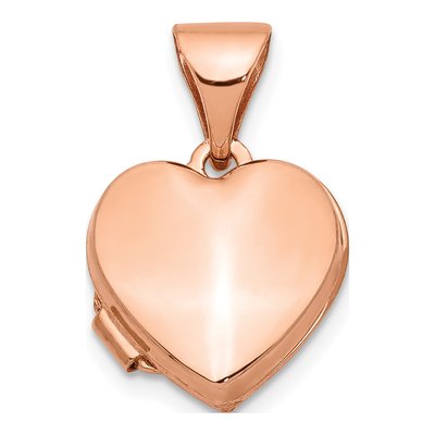 14K Rose Gold Heart Locket
