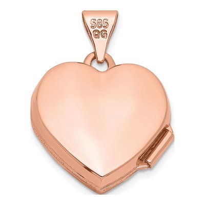 14K Rose Gold Heart Locket – view 4