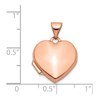 14K Rose Gold Heart Locket – view 6
