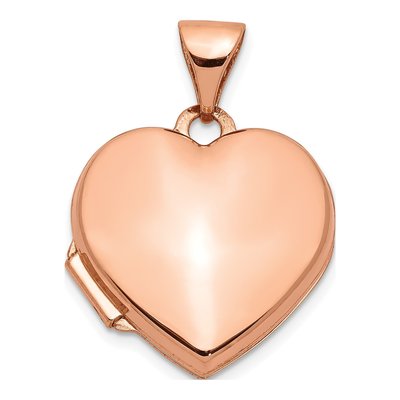 14K Rose Gold Heart Locket