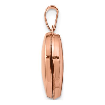 14K Rose Gold Diamond Heart Locket – view 3