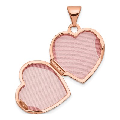 14K Rose Gold Diamond Heart Locket – view 5