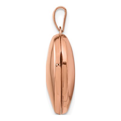 14K Rose Gold Domed Heart Locket – view 3