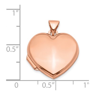 14K Rose Gold Domed Heart Locket – view 6