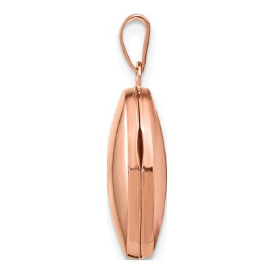 14K Rose Gold Diamond Star Oval Locket – view 3