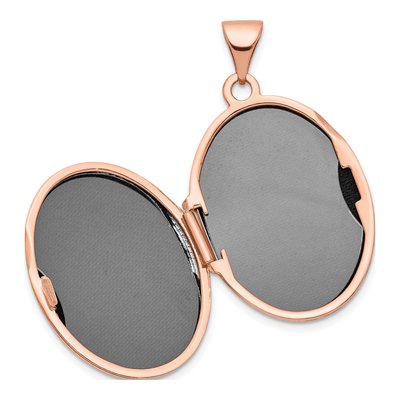 14K Rose Gold Diamond Vintage Filigree Oval Locket – view 5