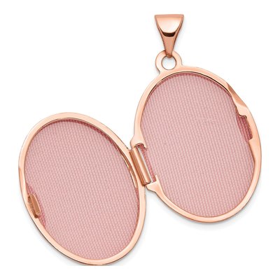 14K Rose Gold Scroll Oval Photo Locket – view 5