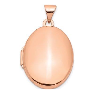 14K Rose Gold Oval Locket