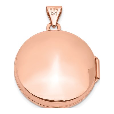 14K Rose Gold Round Locket – view 4