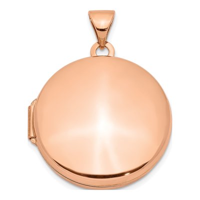 14K Rose Gold Round Locket