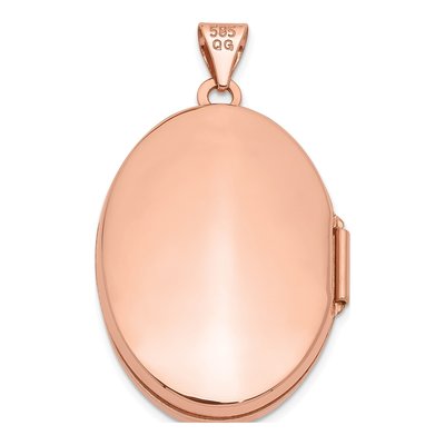 14K Rose Gold Oval Locket – view 4