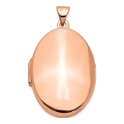 14K Rose Gold Oval Locket
