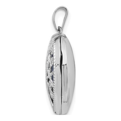 14K White Gold Tree of Life Heart Locket – view 3