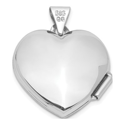 14K White Gold Tree of Life Heart Locket – view 4